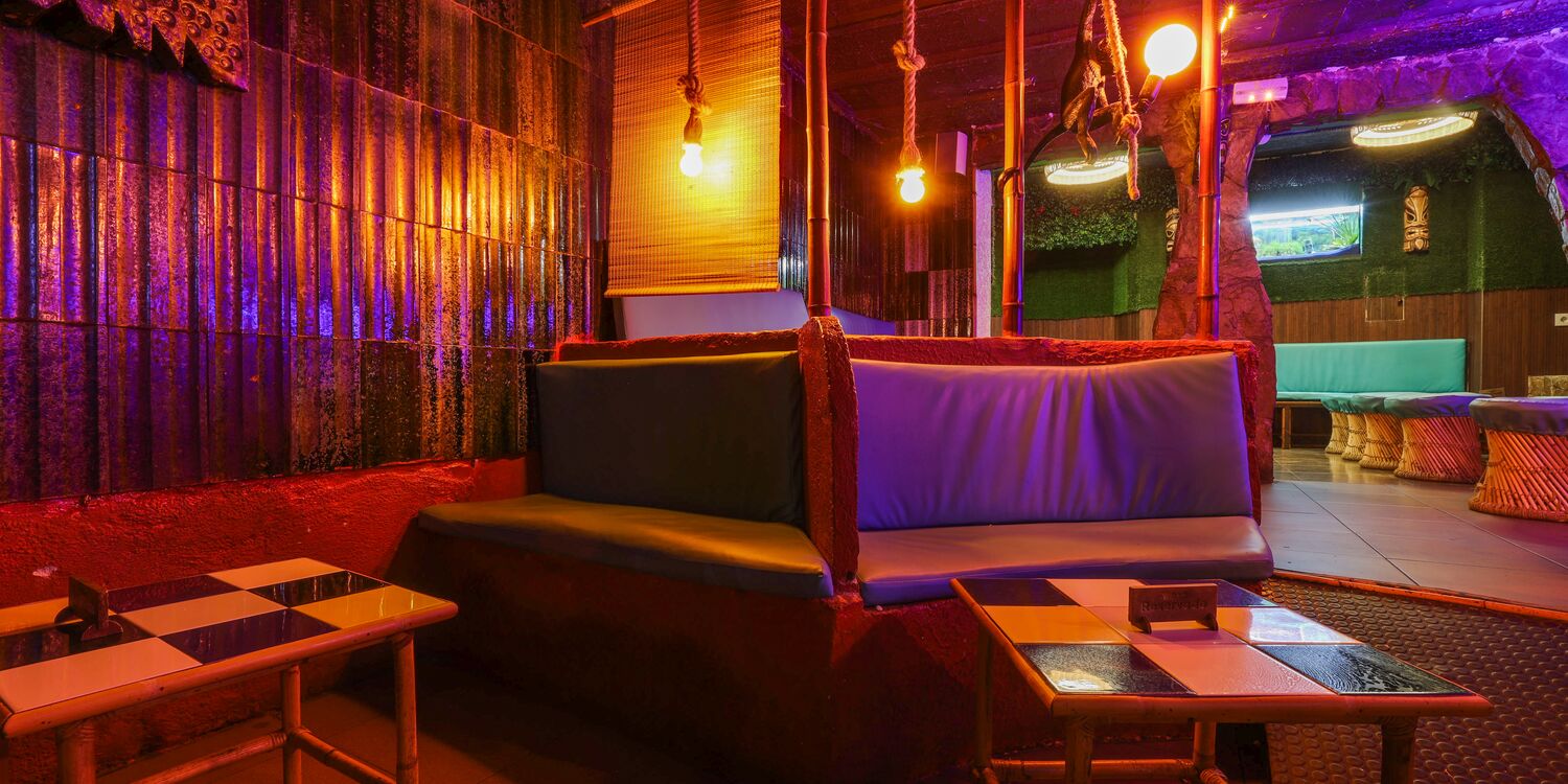 Lounge area for private events at Kahiki Barcelona